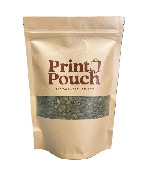 Custom Printed Kraft Paper Standup Pouches With Window