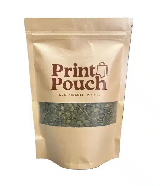 Custom Printed Kraft Paper Standup Pouches With Window
